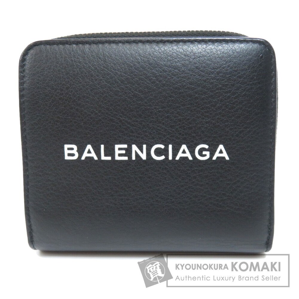 Balenciaga Billfold Bi fold Wallet Leather